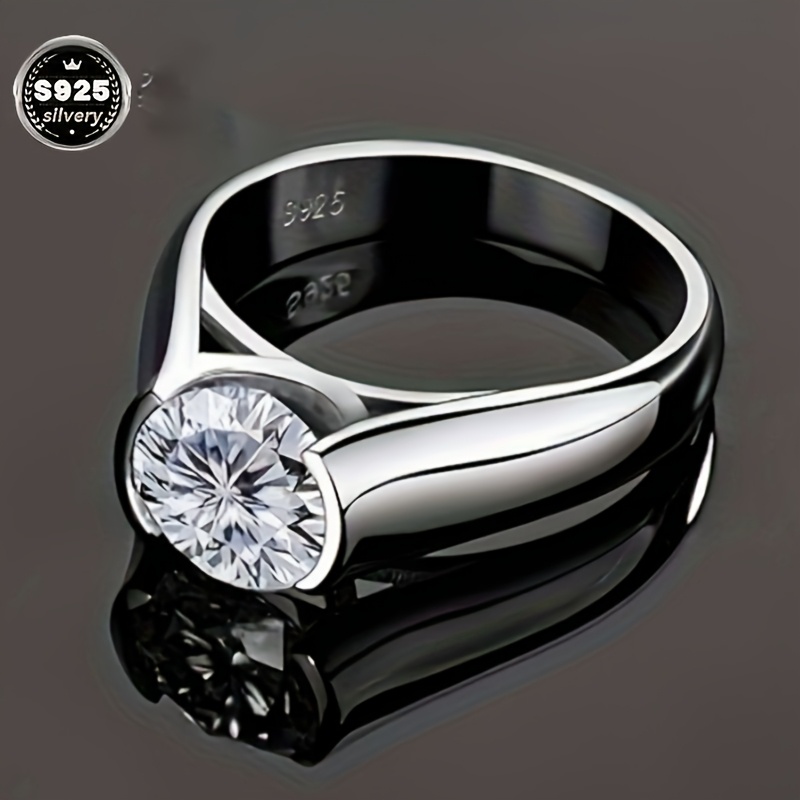 925 Silver Ring with Sparkling Zirconia, Everyday & Party Accessories